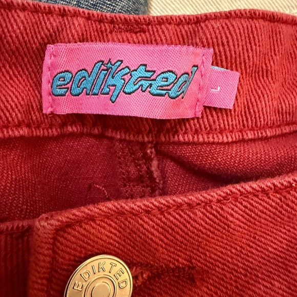 Edikted Red Denim jeans - Picture 3 of 5